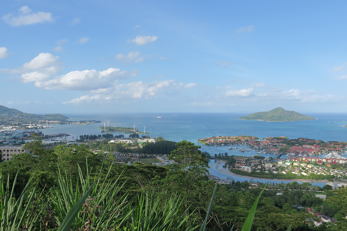 Victoria Hafen Überblick Seychellen